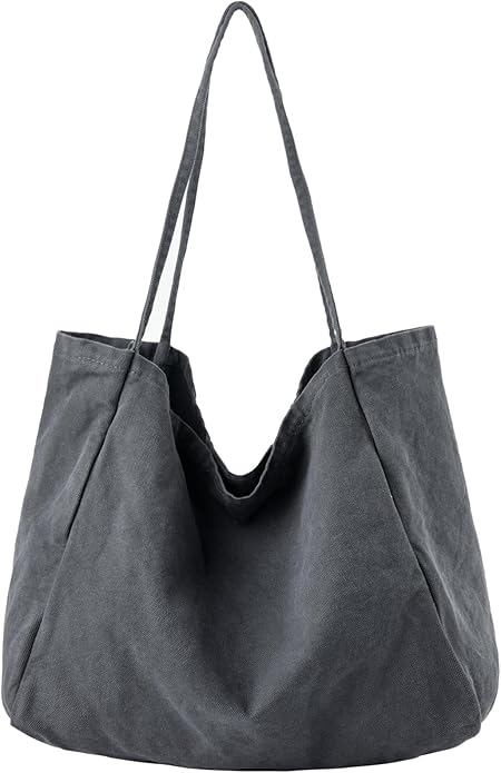 Canvas Tote Bag for Women Large Hobo Shoulder Bag for Work Travel Casual Message Bag Tote Purse handbags