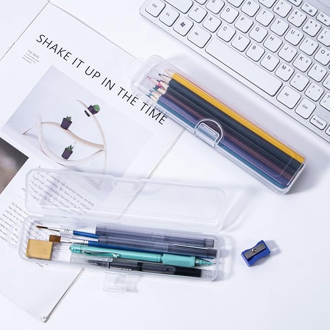 Toothbrush Travel Case 2 Pack, Gamdee Clear Toothbrush Case Holder Travel Size Plastic Toothbrush Holder Toothpaste Storage Container Portable for Traveling, 7.87 x 1.85 x 1.18”