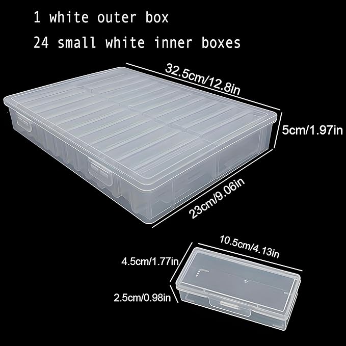 Plastic File Storage Box Bead Organizer- 25PCS Suitable For A4 Paper,Tool Storage,Electronic Parts,Bead Storage,Photo Organizer,Scrapbook,Sewing,Jewelry Making,Diamond Art,Small Parts