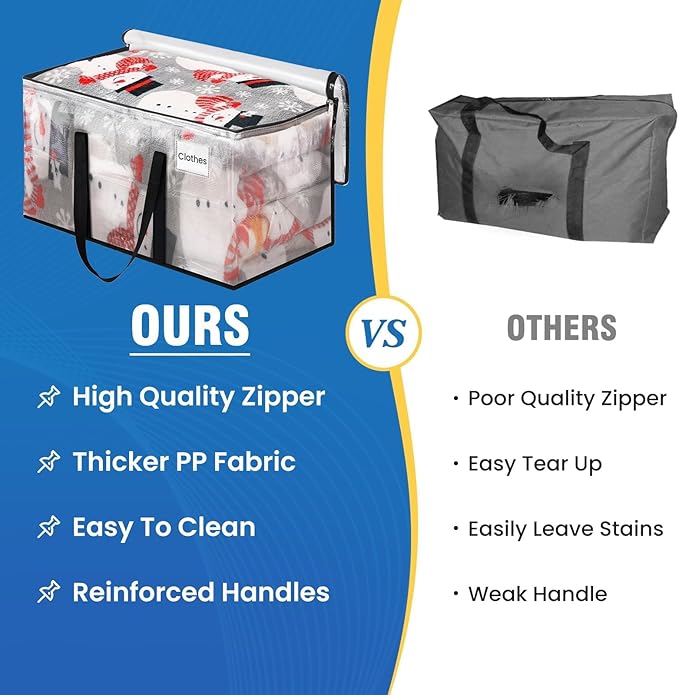 Clear Moving Bags Heavy Duty Extra Large, Moving Supplies with Reinforced Handle and Double Zipper, Storage Bags for Moving Essential, Packing Bags Alternative to Moving Box(4 Packs, Clear)