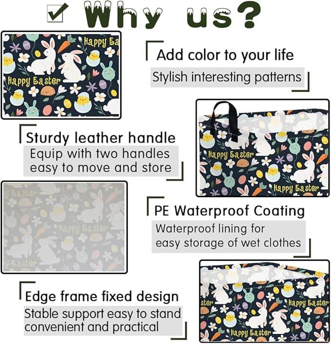 Rectangular Black Easter basket,Easter basket empty,Kids Storage Baskets for kids Bedroom,Gift Organizerm,Kids Storage Bin,Easters gift baskets,Kids home Decor(Black Easter)