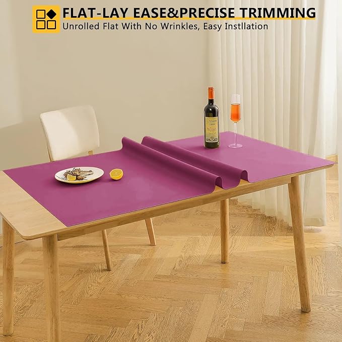 WochiTV Shelf Liner for Cabinets, Drawer Non Adhesive Non Slip Foam Mat for Kitchen, Pantry, Bathroom, Cupboard, Garage, Closet, Shelves, Drawer, Tool Box, Fuchsia 17.5 x 354 inches