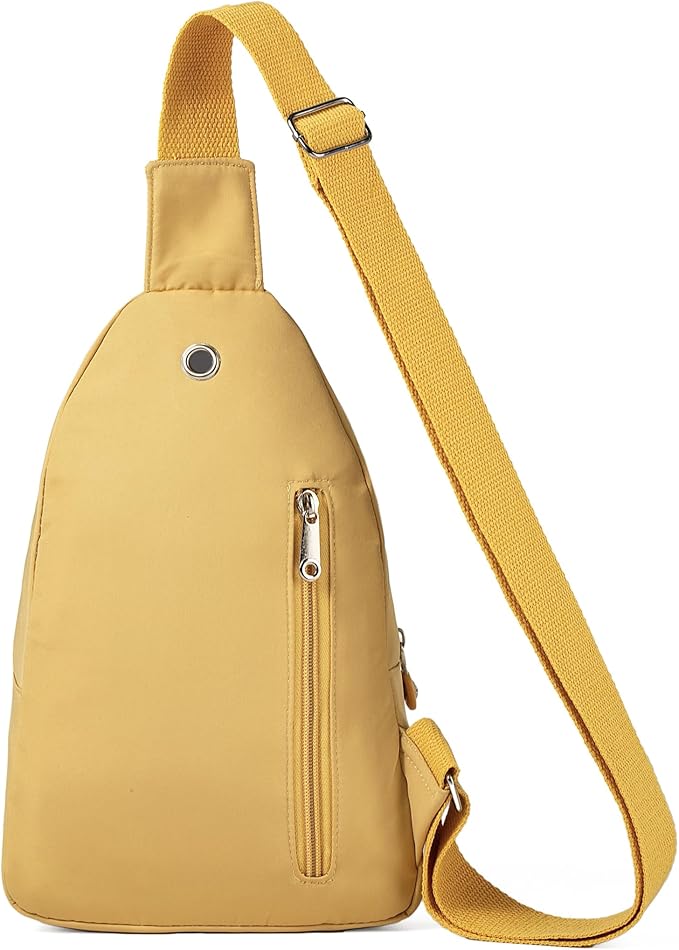 Banelu Small Sling Bag Cross Body Bags for Women Men, Crossbody Bag Sling Backpack for Outdoors Sports Hiking - Gold