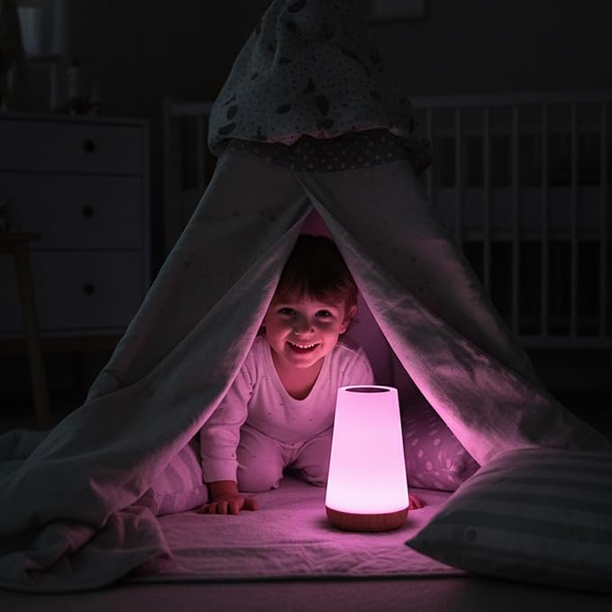 Touch Night Light for Kids: Dimmable LED Nursery Lamp for Baby - Eye-Caring Soft Warm White Light USB Rechargeable Portable Bedside for Toddlers Bedroom Living Room