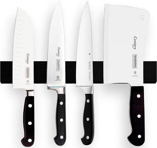 10 Inch Black Magnetic Knife Holder for Wall No Drilling Use as Magnetic Knife Strip - Magnetic Knife Bar - Wall Kitchen Knife Magnetic Holder