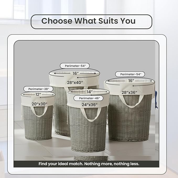 LFH Home Cotton Canvas Large Laundry Bag with Handle, Heavy Duty Drawstring Closure Washable Laundry Bags, School Travel, Home, Hotel, College Dorm, Organizer Sack, Toy Clothes 24x36 (Pack of 4)-White
