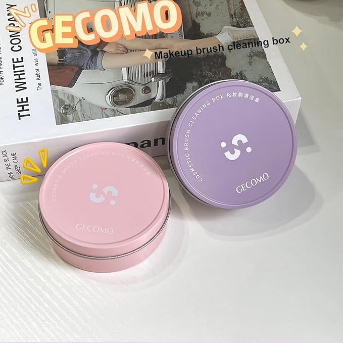 4 Pack Makeup Brush Cleaner Dry Sponge to Remove Eyeshadow Blush Powder Brush Color Change Clean Quickily and Easily Portable for Home or Travel Makeup