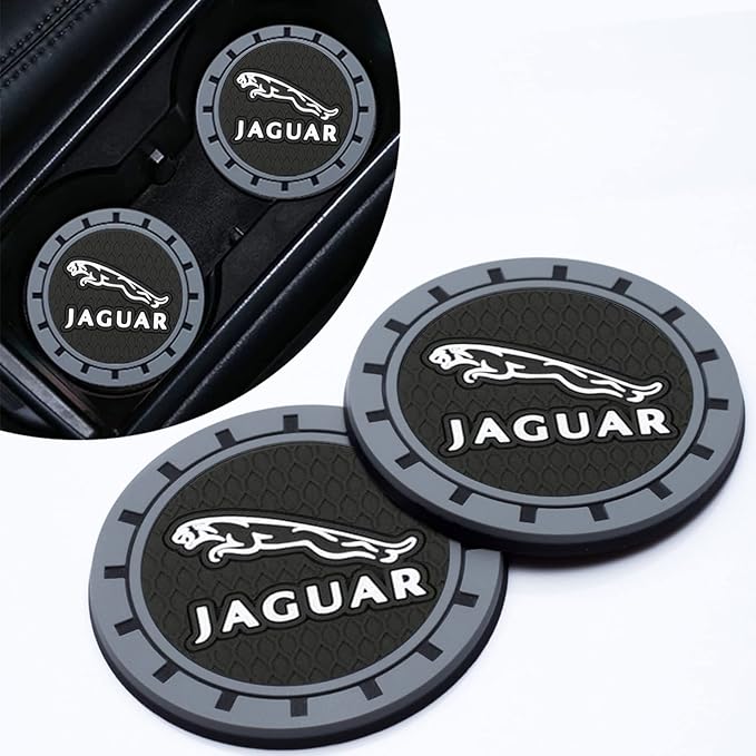 Cup Holder Insert Coaster Fit Jaguar XE XEL XF XFL XJ F-PACE F-Type,Anti Slip Car Cup Coaster Interior Accessories
