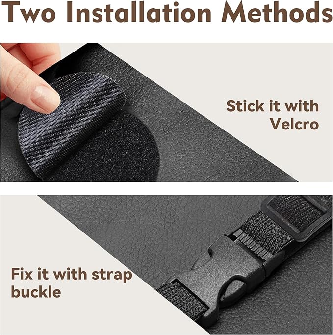 Noaman Upgraded Large Car Tissue Holder Premium PU Leather Tissues Box Cover Backseat Rectangular Napkin Holder for Car Fits for 120 Standard Kleenex Tissues Box for Car Organization Accessories Black