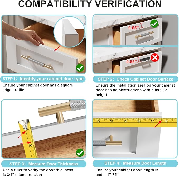 12 Pack Cabinet Protectors for Kitchen Cabinets, 18" Length Clear Cabinet Door Protector Edge Guard 3/4" Thick for Kitchen Drawer Fronts, Slip-On Plastic Edge Guard to Protect Sink & Trash Drawer