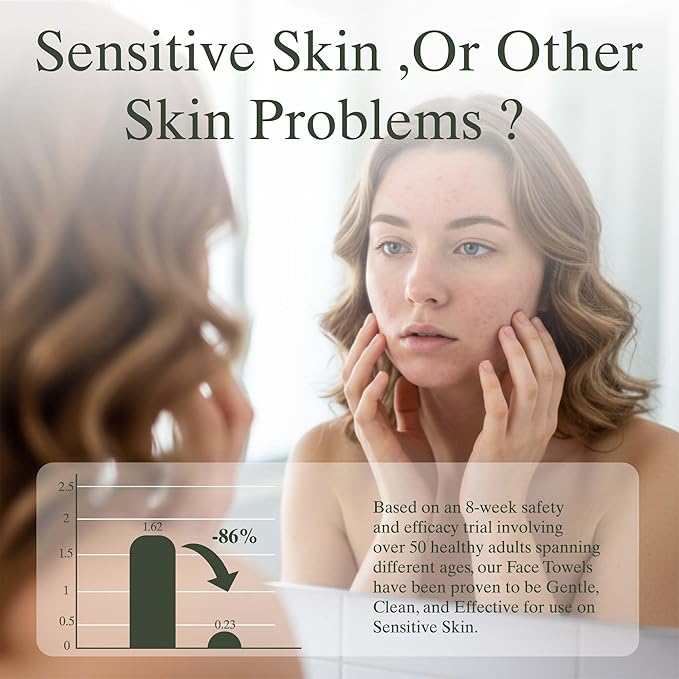 Velquinn Disposable Face Towels -50 Count XL, Double-Side Design, Ultra-Soft & Organic, Eco-Friendly Materials, Perfect for Daily Use, Travel, Makeup Removal, Home & Gym Skincare with facial towels