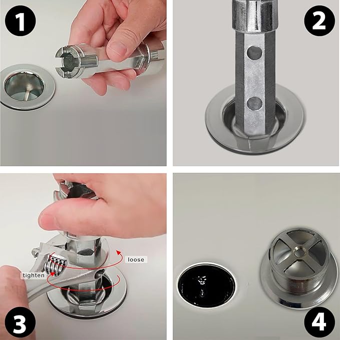 Tub Drain Remover Wrench Removal Tool Dual Ended Dumbell for Bath Drains Heavy Duty Aluminum