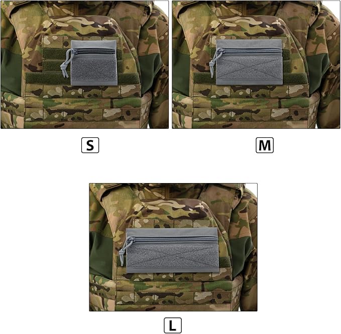 Qavctw Tactical Admin Pouch Bag with Hook and Loop Tool Storage Bag Snack Pouch Candy Bag Hanging Pouches Backpack Accessory Pouch