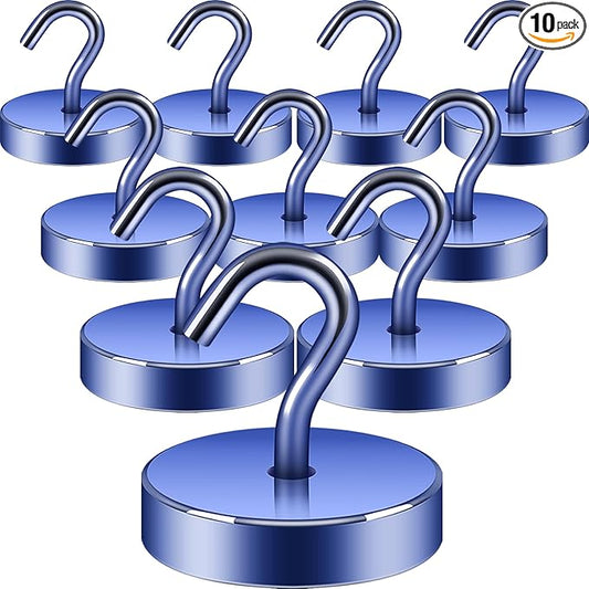 Neosmuk Magnetic Hooks, Cruise Ship Essentials, 100lb+ Heavy Duty Magnetic Hooks for Cruise Cabins, Refrigerator, Grill, Hanging, and Travel | Extra Strong Must-Haves Magnet Hook,Navyblue