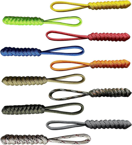 10 Pieces Zipper Pull Replacement Dress Zipper Pull Helper Hand Woven Vajra Knot Paracord Pull Tab Extender for Backpacks Jackets Luggage Purses Handbags (Mutil Color)