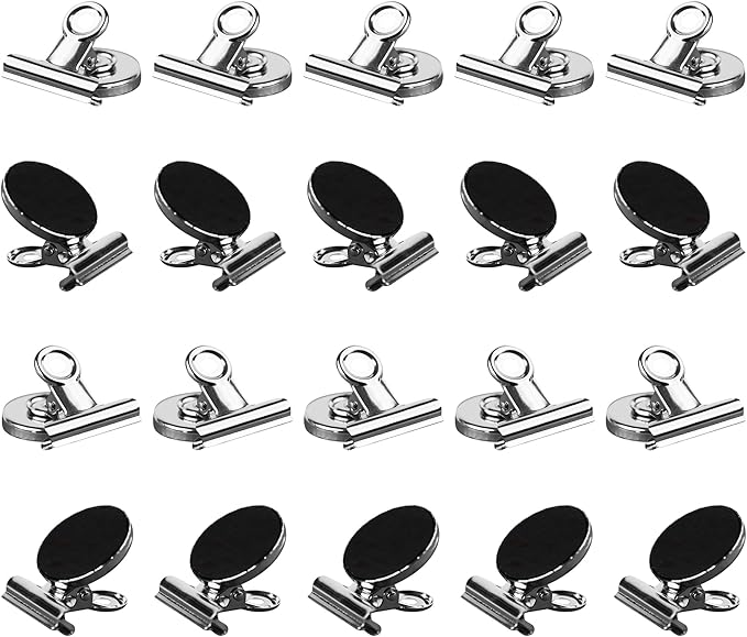 20 Pack Heavy Duty Magnetic Clips for Refrigerator and Whiteboard, Strong Fridge Magnets for Office, School, Locker, Home, and Teaching