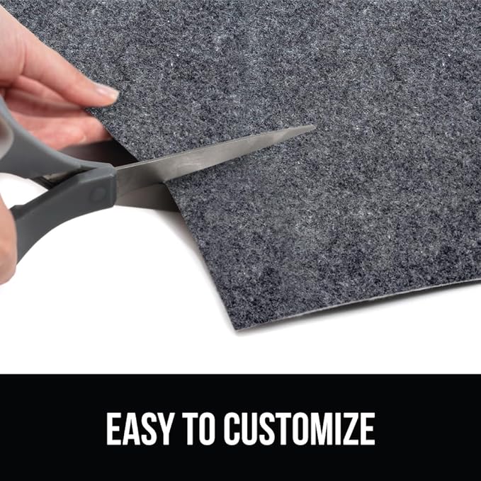 GORILLA GRIP LeakGuard Non-Adhesive Under Sink Mat for Kitchen Cabinet, Waterproof Quick Dry Shelf Liner, Durable Absorbent Felt Mats for Bathroom Sinks, Cabinets, Dresser, Easy to Trim 24x24 Charcoal