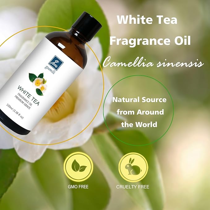 White Tea Diffuser Oil 3.38Oz – Premium White Tea Essential Oils Blend for Diffuser, Home Fragrance, Relaxation & Aromatherapy – Freshy Scent 100ml