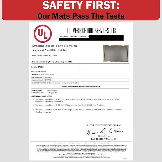 DogBuddy Dog Food Mat – Waterproof Dog Bowl Mat for Food and Water, Silicone Pet Feeding Mats for Floors, Non-Slip Placemat with High Edges for Dogs Bowls, Puppy Essentials (XXL: 32"x24", Vanilla)