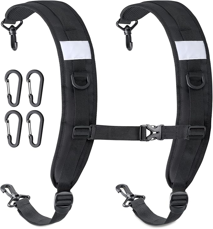 Backpack Straps, Backpack Shoulder Strap for bags strap Replacement Padded Strap Adjustable with Metal/Plastic Clips