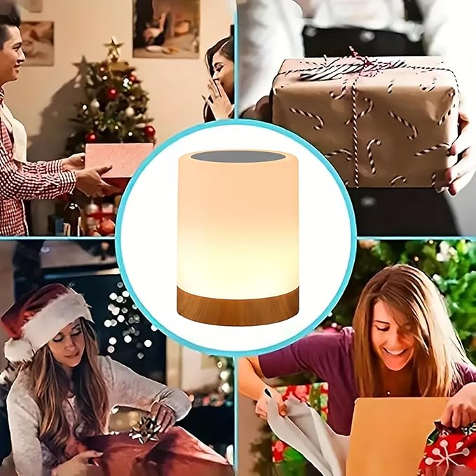 2-Pack Night Light,LED Touch Bedside Table Lamp,Touch Lamp for Bedrooms Living Room Portable Table Bedside Lamps with Rechargeable Internal Battery Warm White Light RGB Color Changing Night Light