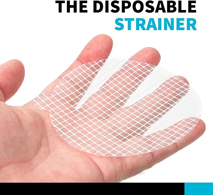TubShroom Toss 26pk Disposable Drain Covers - Hair Catcher Mesh Sticker Strainers for Shower Bathtub and Bathroom Sink Drains to Prevent Clogged Drains, Half Year Supply