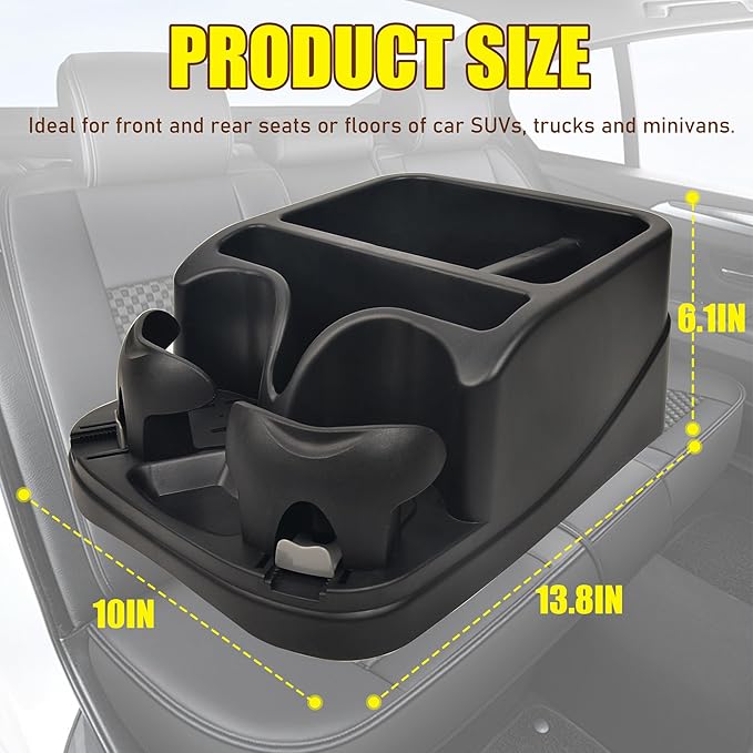 Center Console for Cars, Car Seat Organizer, Seat Belt Fixed Control Console, Suitable for Car, SUV, Truck, and Minivan Central Control Consoles