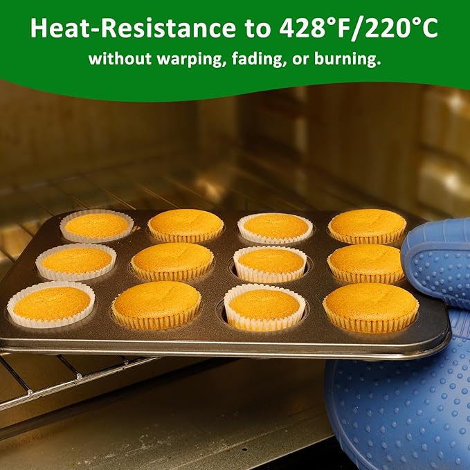 Caperci Parchment 400pcs Mini Cupcake Liners for Baking - Natural Paper Muffin Liners for Mini Muffin Pan, Balanced Non-Stick/Excellent Grease-proof, No Smell, Food Grade (Natural)