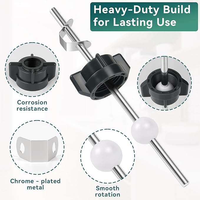 Lavatory Pop Up Center Piece Assembly, Ball Pop Up Stopper Lever Compatible with Pfister, Delta, 18MM Ball, Sink Pivot Rod Replacement Parts