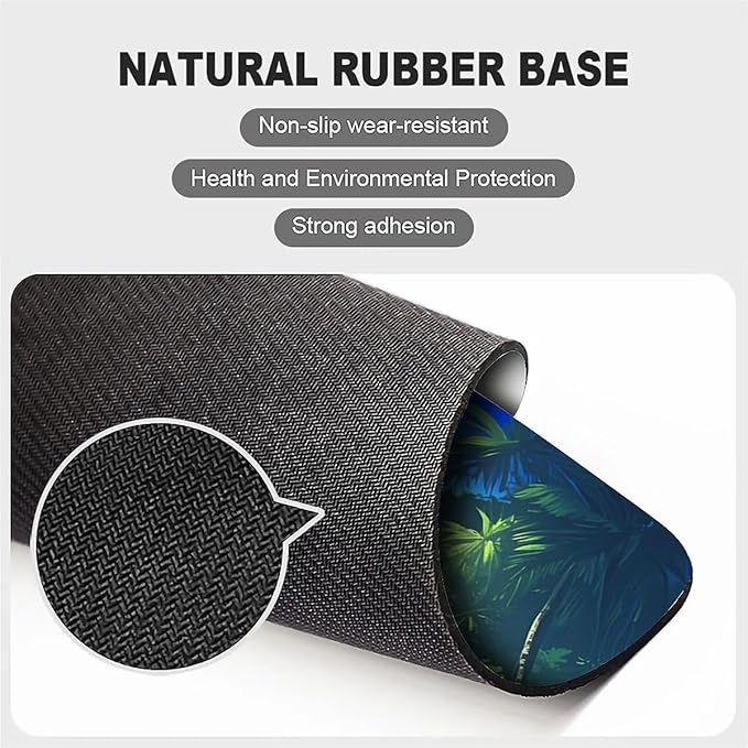 Square Mouse Pad Beach Ocean, Personalized Premium-Textured Custom Mouse Mat Design, Washable Mousepad Cloth, Non-Slip Rubber Base Computer Mouse Pads for Wireless Mouse