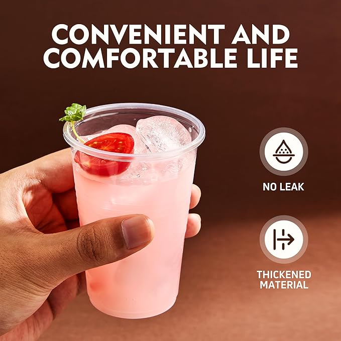 YEEHAW 9 oz Plastic Cups, 2000 Pack - Clear Disposable Drinking Water Cups for Cold Beverages, Ideal for Party