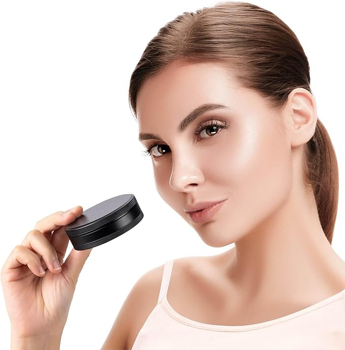 Daily Pill Organizer 4 Compartments - Metal Small Pill Case Waterproof, Travel Pill Box for Purse, Compact Medicine Container Pill Dispensers Holder for Vitamin, Fish Oil, Supplement (Black)