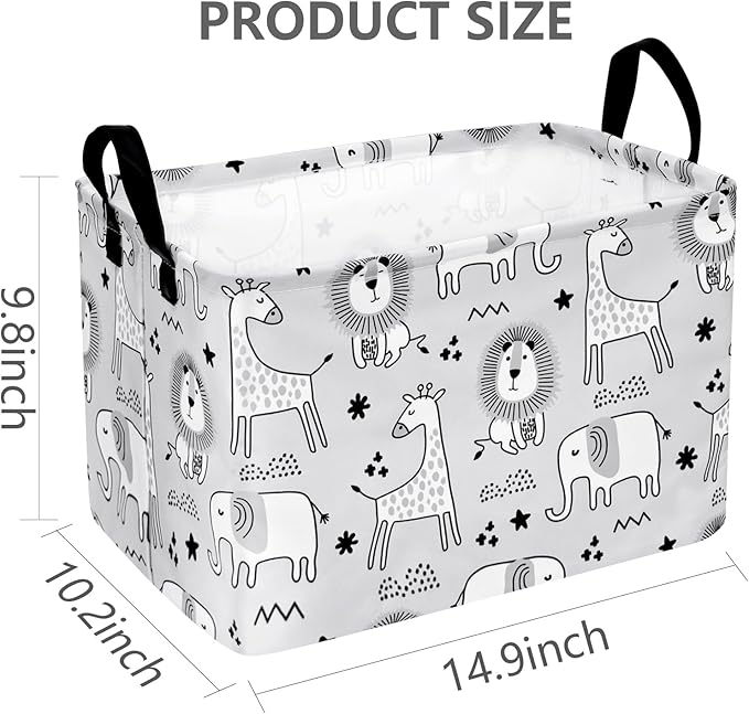 Kids Storage Basket Baby Foldable Toys Organizer Bins Decorative Gifts Bakset Waterproof Nursery Hamper Women Storage Cube Kids Laundry Basket for Home/Dorm/Kitchen/Pet/Office/Closet/Shelf/