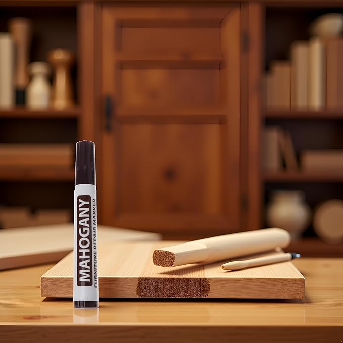 Brown Furniture Repair Wood Cabinet Floor Touch Up Markers Scratch Filler Remover - Mahogany,Wood Polish and Care