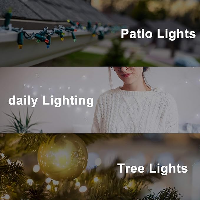 Holiday Light Clips Christmas Light Clips Outdoor Hang Gutter Hooks for Christmas Decoration String Lights Weatherproof Outdoor Lights Clips for Halloween Xmas (100 Pieces)