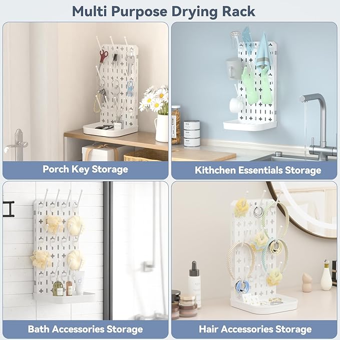 Baby Bottle Drying Rack Bottle Dryer Rack for 12 Bottle Drying Rack Space Saving Kitchen Countertop Vertical Cup Drainer Rack Detachable Baby Bottle Holder Storage Organizer Pump Part Dryer Rack White