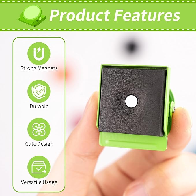8 Pack Magnetic Clips Heavy Duty, Colorful Magnet Clips for Fridge, Refrigerator Magnets, Strong Magnetic Clip, Scratch Free Magnets with Clip for Whiteboard, Refrigerator, Cruise, Locker