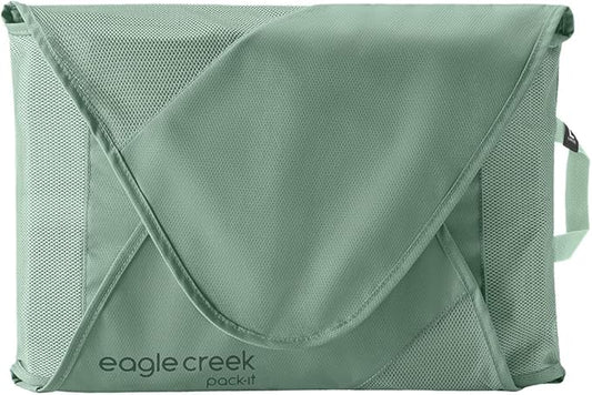 Eagle Creek Pack-It Reveal Garment Folder - Compression Wings - Maximize Luggage Space - Convenient Top Handle - Quick Drying Material - Large - Willow Green