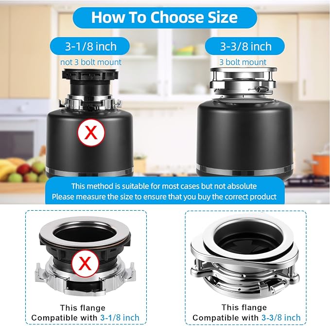 RQYEKDO Garbage Disposal Splash Guard,2 Pack 3 3/8 Inch Sink Baffle Drain Plugs QCB-AM Replacement for InSinkErator Evolution Series Moen Models,Garbage Disposal Parts Accessories