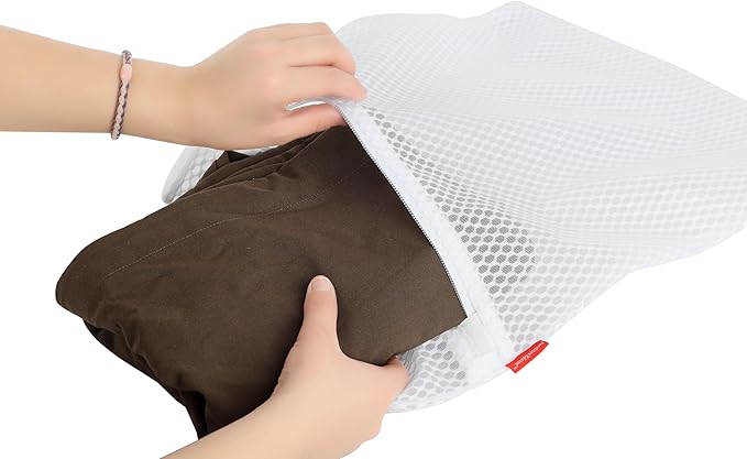 5 Pack Durable Mesh Laundry Bags & Lingerie Bags For Washing Delicates, Shoes & Sock Travel Organizer 16 x 12.5 Inches