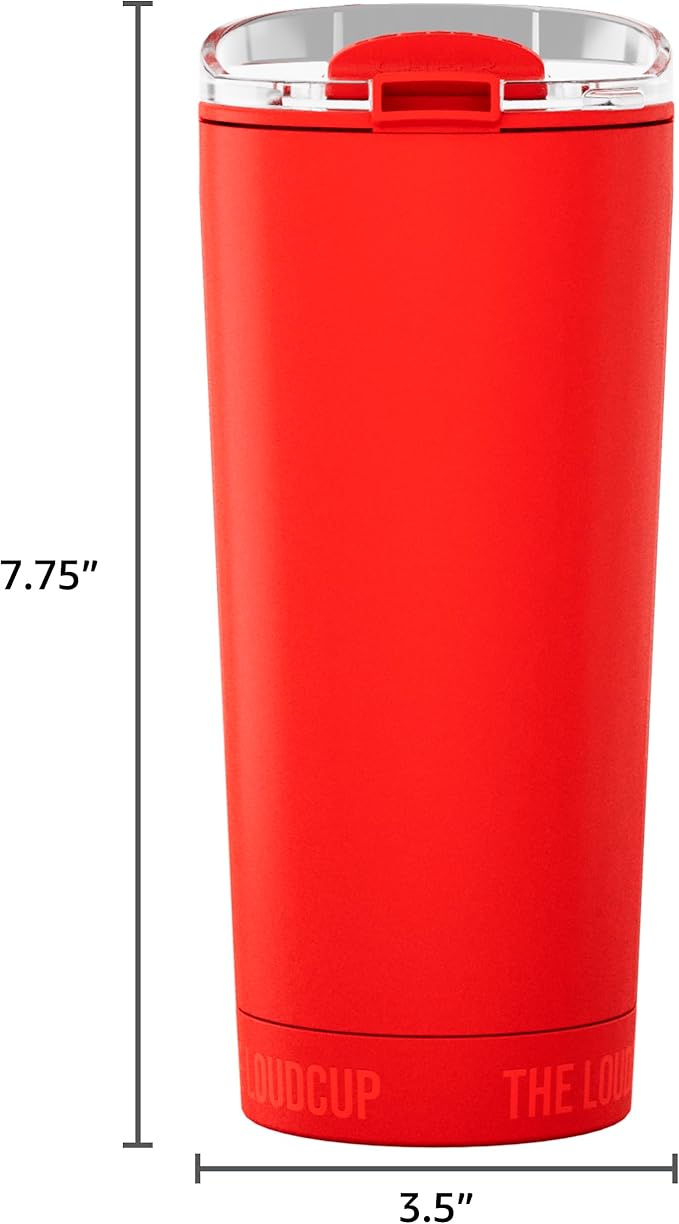 The LoudCup Blow Horn Tumbler, Cheer & Sip 2-in-1 Reusable Water Bottle with Built-In Horn for Sports Games, Tailgates, Parties & Events, BPA-Free