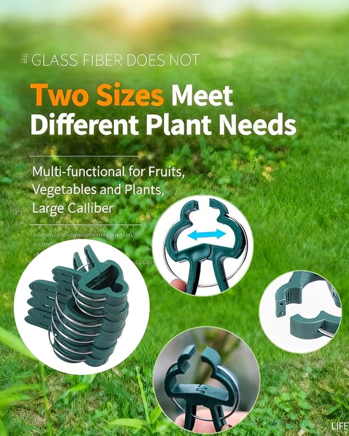 2026 New Plant Clips for Climbing plants Grape and Tomato Vine, Vegetables Plants, Garden Clips to Grow Upright Makes Plants Healthier Vine Clips for Supporting Stems of Flower 10pcs Christmas Gifts