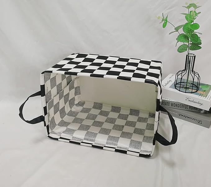 Rectangular Storage Basket Collapsible Organizer Bin Waterproof Toy Box for Organizing Home/Dorm/Kitchen/Pet/Office/Closet/Shelf/Gift Baskets