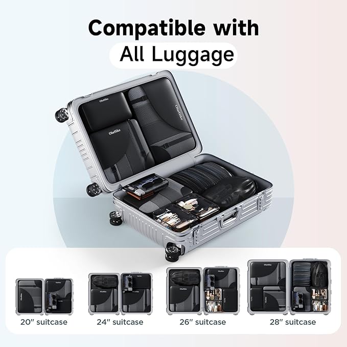 9 Set Packing Cubes for Travel, Gifts for Women Mom, Anti-Tearing Suitcase Organizer, OlarHike Vacation Essentials & Accessories for Cruise Ship