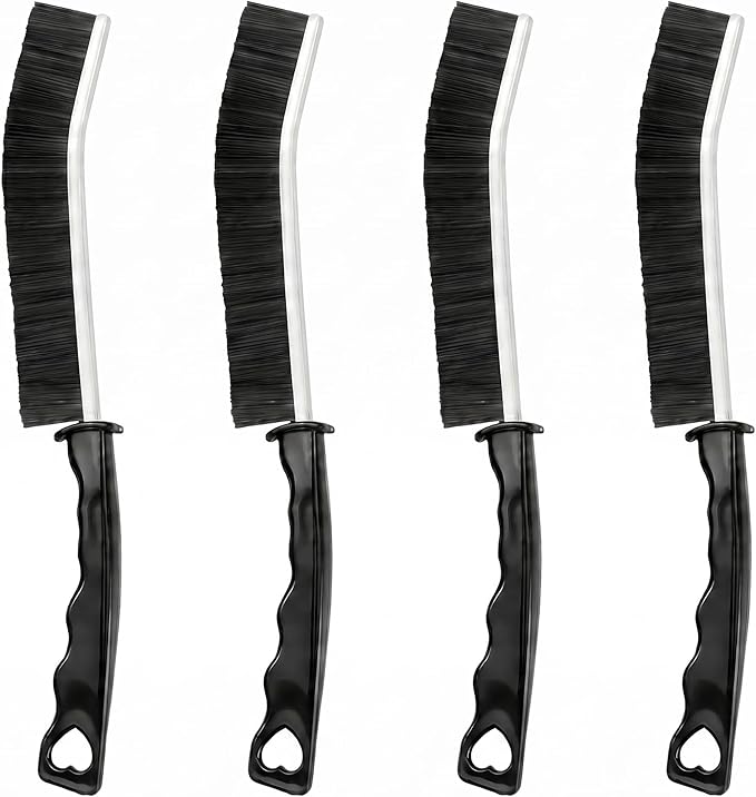 Crevice Cleaning Brush Hard Bristled Grout Brush Multifunctional Gap Cleaning Tool Dead Corners Brushes Bathroom Kitchen Tiles Window Door Slots Sink Track Shower Scrub Cleaner Home Tool Sets 4 Pack