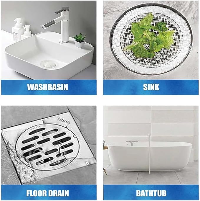 Disposable Hair Catcher Shower Drain Mesh Stickers, 35 Pack