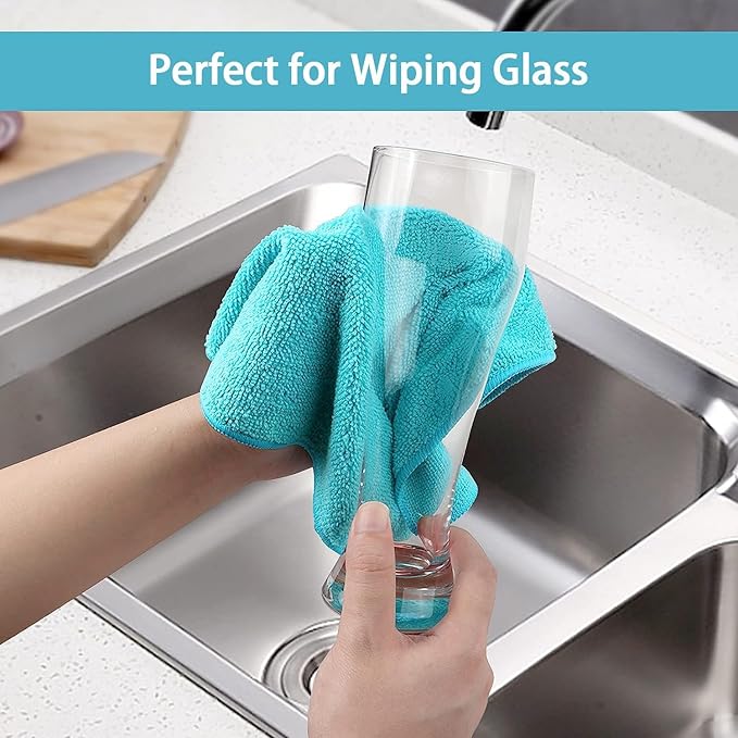HOMEXCEL Microfiber Cleaning Cloth 600 Pack, Microfiber Towel for Cars, Lint Free, Scratch-Free, Highly Absorbent, and Cleaning Rags for House, Window and Glass, Cars, TV Screen 11.5 X11.5 inch