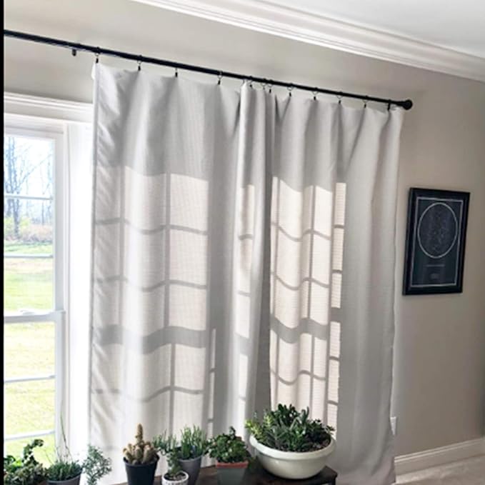 100 Pack Curtain Rings with Clips, Curtain Clip Rings Hooks, Bow Hanger Clips for Hanging Drapery Drapes Bows, Ring 1 inch Interior Diameter, Fits up to 5/8" Rod, Black