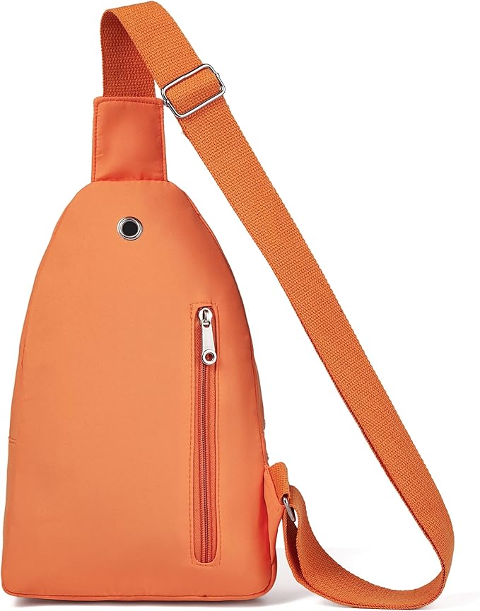 Banelu Crossbody Bags for Women Men, Small Cross Body Bag Sling Backpack - Orange