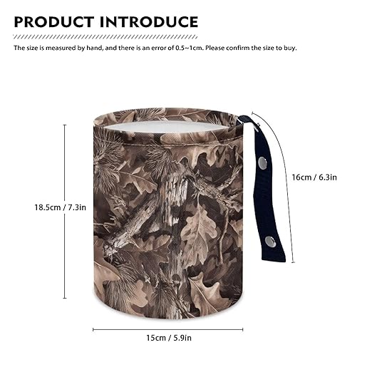 Dead Branch LeavesTrash Bag, Car Trash Can - Cute, Portable, Collapsible for Back Seat, Floor, Hanging Headrest Waste Basket - Auto Garbage Accessory
